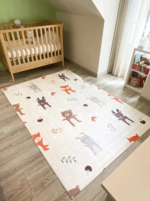Nazar Tapis Enfant Tapis Chambre Enfant Motif Animaux 120x160 – Image 2