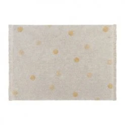 Lorena Canals Tapis Enfant Tapis Coton Lavable Dots Jaune 120x160cm