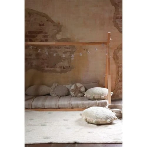 Lorena Canals Tapis Enfant Tapis Coton Lavable Dots Olive 120x160cm – Image 2