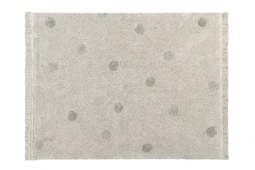 Lorena Canals Tapis Enfant Tapis Coton Lavable Dots Olive 120x160cm