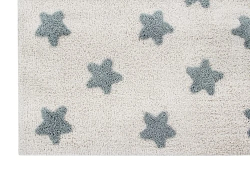 Lorena Canals Tapis Enfant Tapis Coton Lavable étoiles Bleu 120x160cm – Image 3
