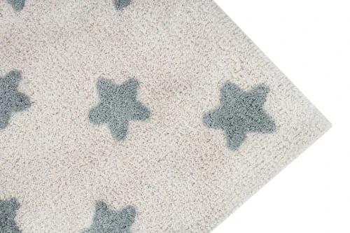 Lorena Canals Tapis Enfant Tapis Coton Lavable étoiles Bleu 120x160cm – Image 4