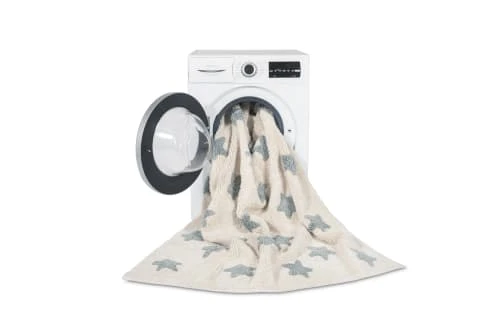 Lorena Canals Tapis Enfant Tapis Coton Lavable étoiles Bleu 120x160cm – Image 5