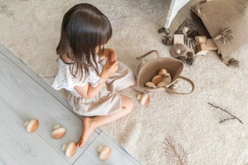 Lorena Canals Tapis Enfant Tapis Coton Lavable Forêt De Pins Beige 140x200cm – Image 6