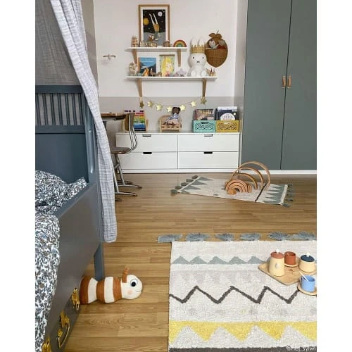 Lorena Canals Tapis Enfant Tapis Coton Lavable Mini Aztèque 70x100cm – Image 2