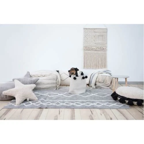 Lorena Canals Tapis Enfant Tapis Coton Lavable Naturel Gris 120x160cm – Image 2