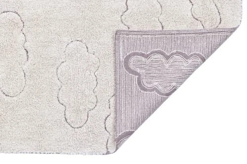 Lorena Canals Tapis Enfant Tapis Coton Lavable Nuages 90x130cm â Image 4