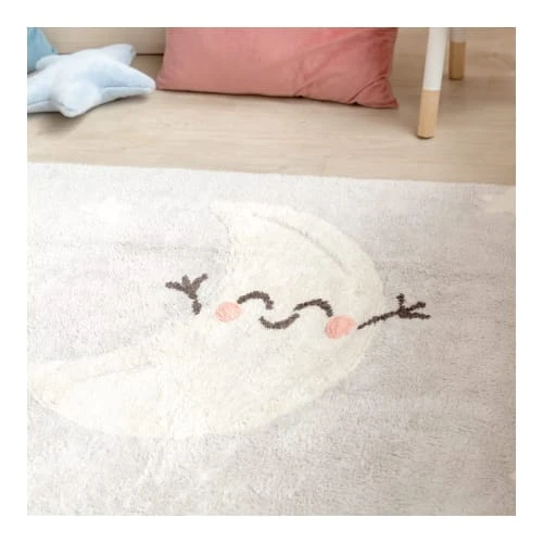 Lorena Canals Tapis Enfant Tapis Coton Lavable Rectangulaire Lune 120x160cm – Image 3