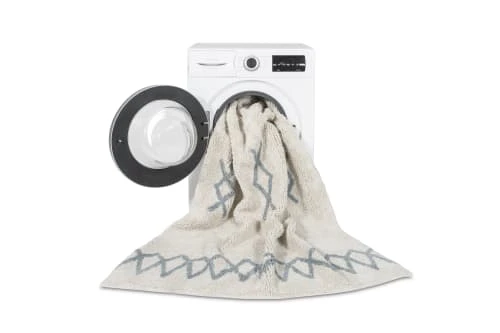 Lorena Canals Tapis Enfant Tapis Coton Lavable Vintage Bleu 120x160cm – Image 5