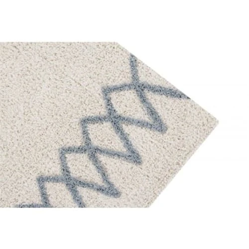 Lorena Canals Tapis Enfant Tapis Coton Lavable Vintage Bleu 120x160cm – Image 3