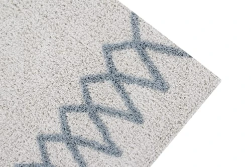 Lorena Canals Tapis Enfant Tapis Coton Lavable Vintage Bleu 120x160cm – Image 4