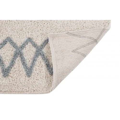 Lorena Canals Tapis Enfant Tapis Coton Lavable Vintage Bleu 170x240cm – Image 3