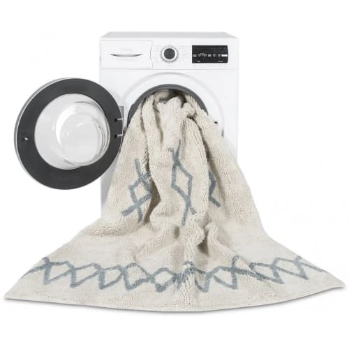 Lorena Canals Tapis Enfant Tapis Coton Lavable Vintage Bleu 170x240cm – Image 6