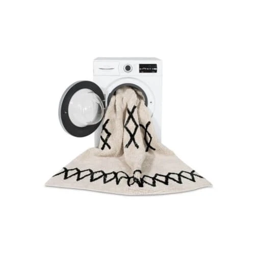 Lorena Canals Tapis Enfant Tapis Coton Lavable Vintage Noir 120x160cm – Image 4