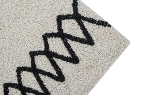 Lorena Canals Tapis Enfant Tapis Coton Lavable Vintage Noir 120x160cm – Image 5