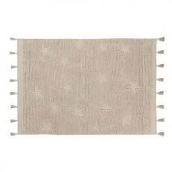 Lorena Canals Tapis Enfant Tapis Coton Motif Star Beige 120x175cm