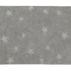 Lorena Canals Tapis Enfant Tapis Coton Motif Star Gris 120x175cm