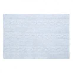 Lorena Canals Tapis Enfant Tapis Coton Motif Tresse Bleu 120x80