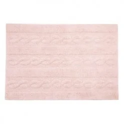 Lorena Canals Tapis Enfant Tapis Coton Motif Tresse Rose 120x80