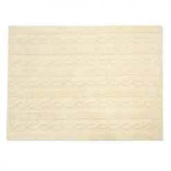 Lorena Canals Tapis Enfant Tapis Coton Motif Tresse Vanille 120x160