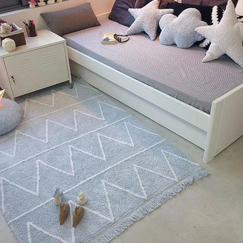 Lorena Canals Tapis Enfant Tapis Coton Motif Z Bleu 120x160 – Image 2