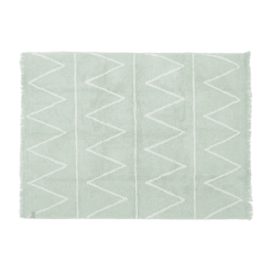 Lorena Canals Tapis Enfant Tapis Coton Motif Z Vert 120x160