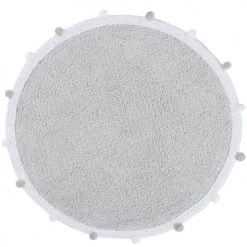 Lorena Canals Tapis Enfant Tapis Coton Rond Gris D120