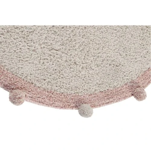 Lorena Canals Tapis Enfant Tapis Coton Rond Lavable Nude à Pompons D120cm – Image 4