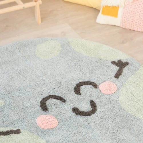Lorena Canals Tapis Enfant Tapis Coton Rond Lavable Planète D100cm – Image 3