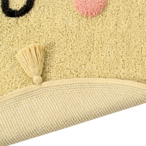 Lorena Canals Tapis Enfant Tapis Coton Rond Lavable Soleil D100cm – Image 6