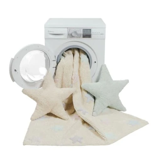 Lorena Canals Tapis Enfant Tapis Coton Vanille Motif Petites étoiles 120x160 – Image 4