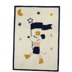 Sauthon Tapis Enfant Tapis De Chambre 90x17cm En Acrylique Blanc