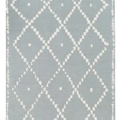 AFK Living Tapis Enfant Tapis De Style Berbère Bleu 100x140