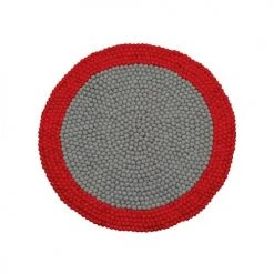 Lilipinso Tapis Enfant Tapis Design En Laine Feutrée Rouge