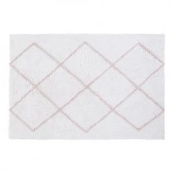 Maisons Du Monde Tapis Enfant Tapis En Coton écru Motifs Graphiques Rose 120x180