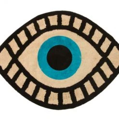 RNT By Really Nice Things Tapis Enfant Tapis En Coton En Forme D’œil 180x120