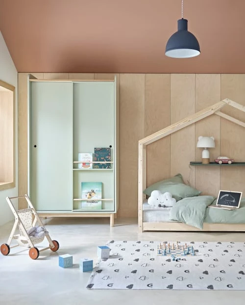 Maisons Du Monde Tapis Enfant Tapis En Coton Recyclé Imprimé Nuage Gris 120x180 – Image 3