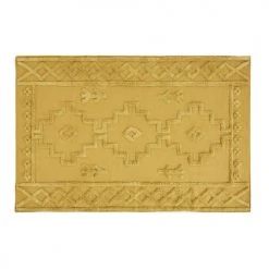 Maisons Du Monde Tapis Enfant Tapis En Coton Tissé Jaune Moutarde Avec Dessins En Relief 120x180
