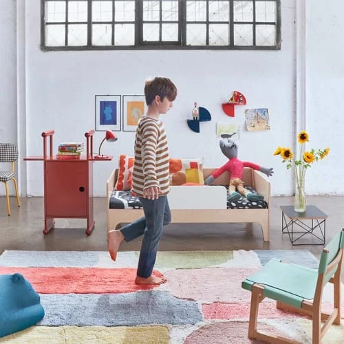 Lorena Canals Tapis Enfant Tapis En Laine Lavable Bleu Et Rose 240x170 – Image 2