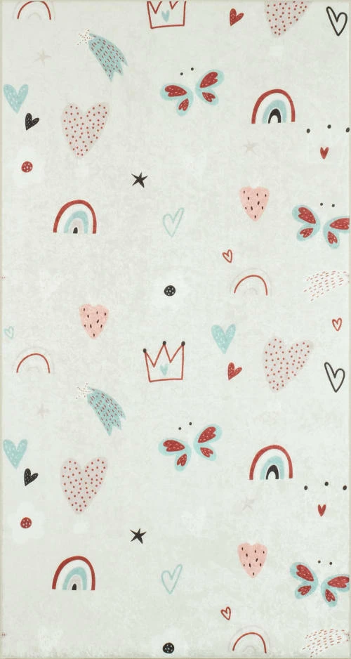 Nazar Tapis Enfant Ă Motifs Papillon 80x150