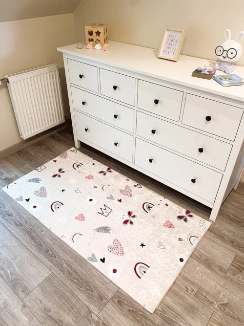 Nazar Tapis Enfant à Motifs Papillon 80x150 – Image 2