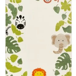 Esprit Tapis Enfant Blanc Motif Animaux Jungle 200x290