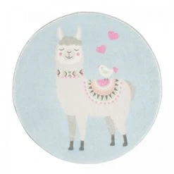 Un Amour De Tapis Tapis Enfant Bleu 100x100 Rond