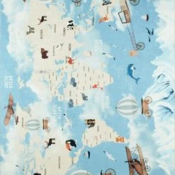 Nazar Tapis Enfant Carte Du Monde 160x230