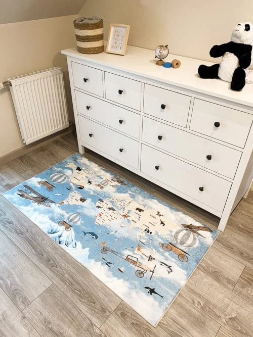 Nazar Tapis Enfant Carte Du Monde 160x230 – Image 4