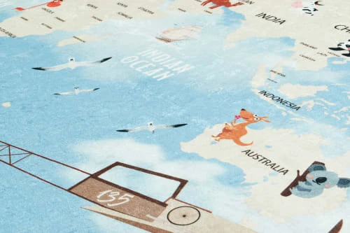 Nazar Tapis Enfant Carte Du Monde 160x230 – Image 5