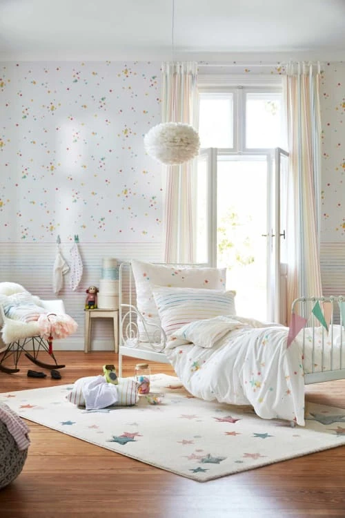 Esprit Tapis Enfant Ciel étoilé Blanc Pastel Avec Relief 120x170 – Image 2