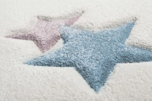 Esprit Tapis Enfant Ciel étoilé Blanc Pastel Avec Relief 120x170 – Image 3