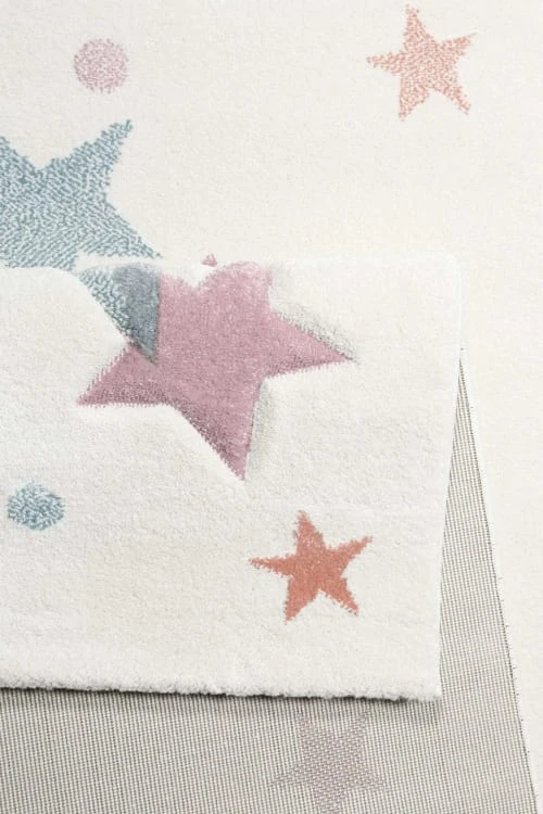 Esprit Tapis Enfant Ciel étoilé Blanc Pastel Avec Relief 120x170 – Image 6