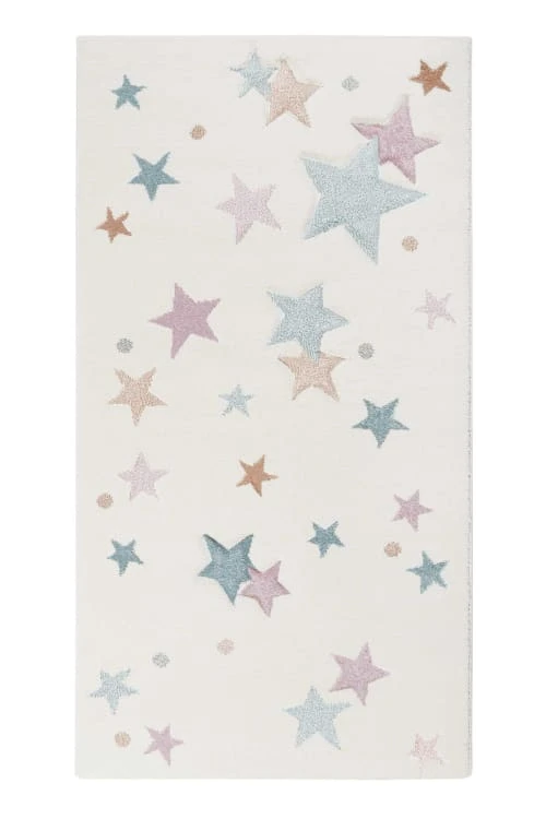 Esprit Tapis Enfant Ciel étoilé Blanc Pastel Avec Relief 80x150